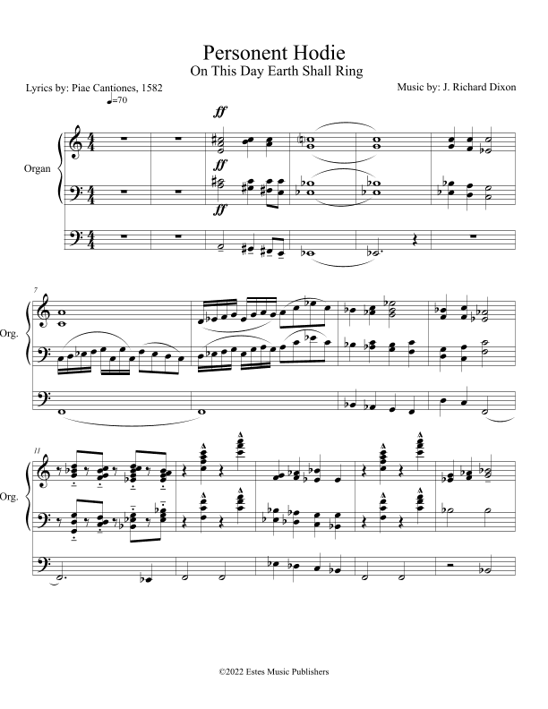 On This Day/organ score