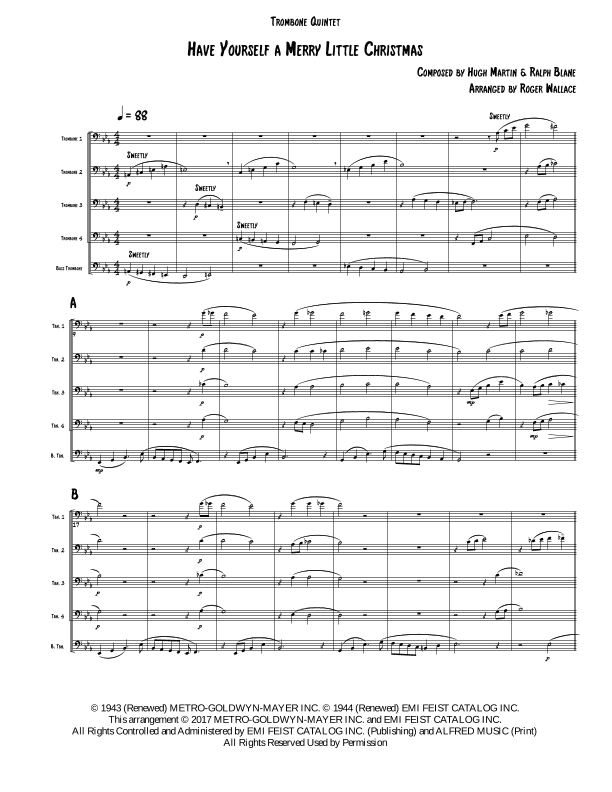 Have Yourself A Merry Little Christmas  from MEET ME IN ST. LOUIS (arr. Roger Wallace)