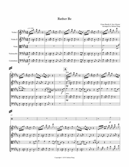 Rather Be (arr. Adrian Pang)