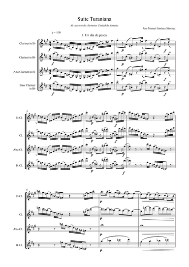 SUITE TURANIANA, para cuarteto de clarinetes