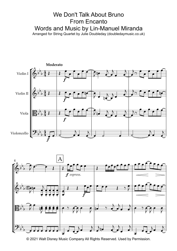 We Don't Talk About Bruno (arr. Julie Doubleday)