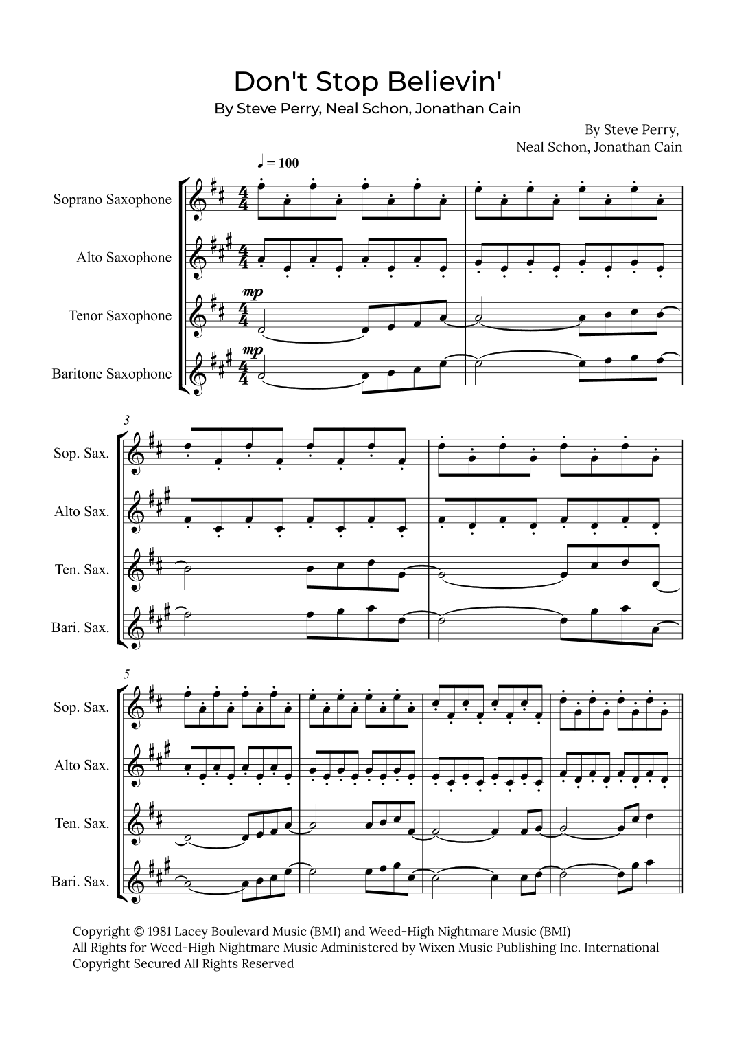 Don't Stop Believin' (arr. Alex Nunes Rodrigues)