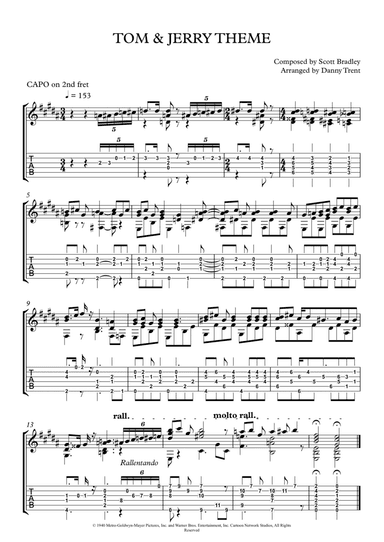 Tom And Jerry (arr. Danny Trent)