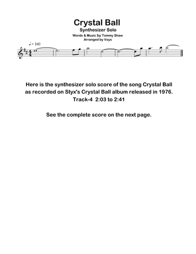 Crystal Ball (arr. Voys)