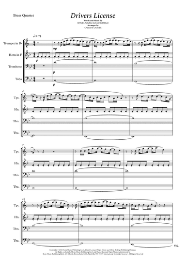 Drivers License (arr. Cássio Silva Chaves)