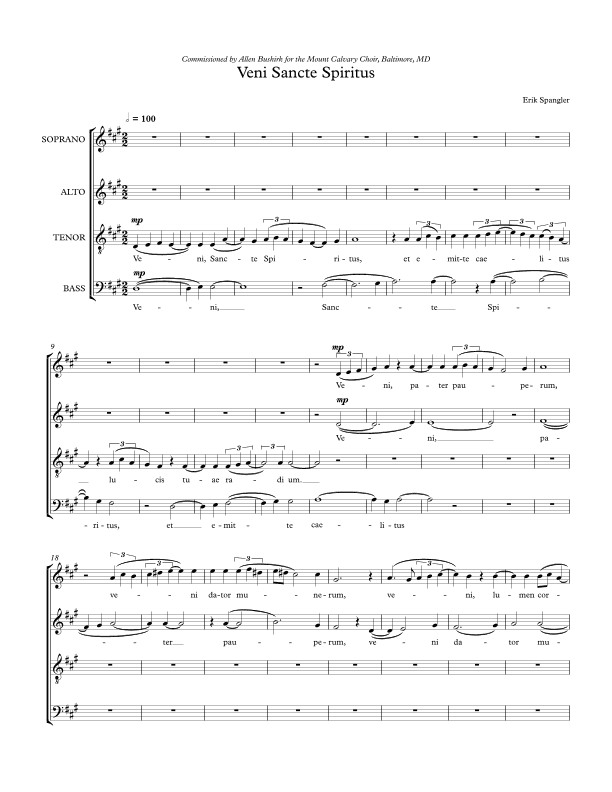 Veni Sancte Spiritus - SATB choir