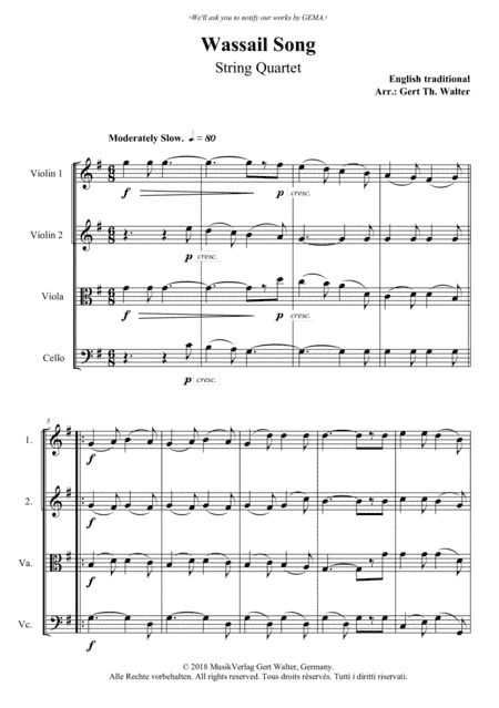 Wassail Song (arr. Gert Th. Walter)