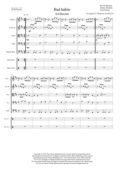 Bad Habits (arr. Thiago de Sá)