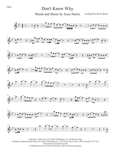 Don't Know Why (arr. Kevin Busse)