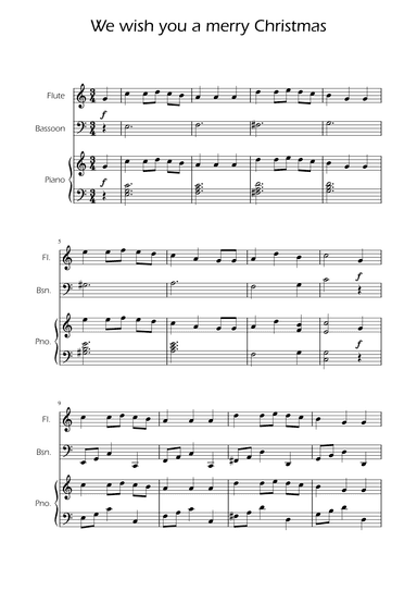 We Wish You a Merry Christmas - Woodwind Duet w/ Piano (arr. Ygor Nunes)