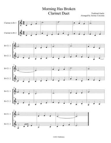 Morning Has Broken Clarinet Duet (arr. Jeremy Corcoran)