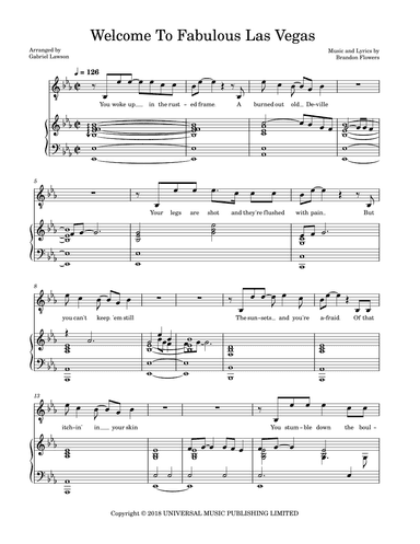 Welcome To Fabulous Las Vegas (arr. Gabriel Lawson)