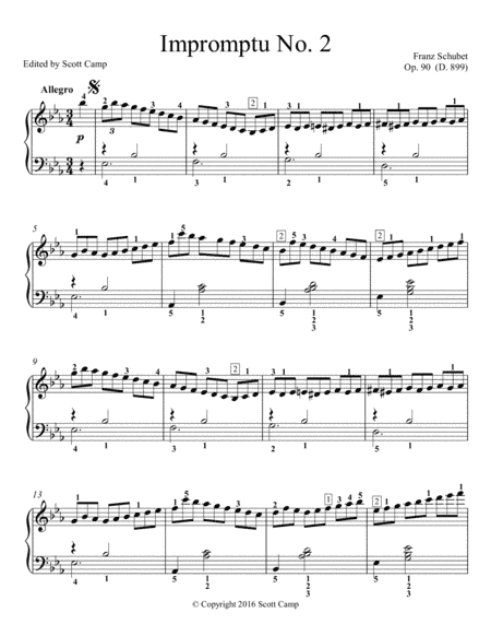 Impromptu, Op 90, No 2 (arr. Scott Camp)