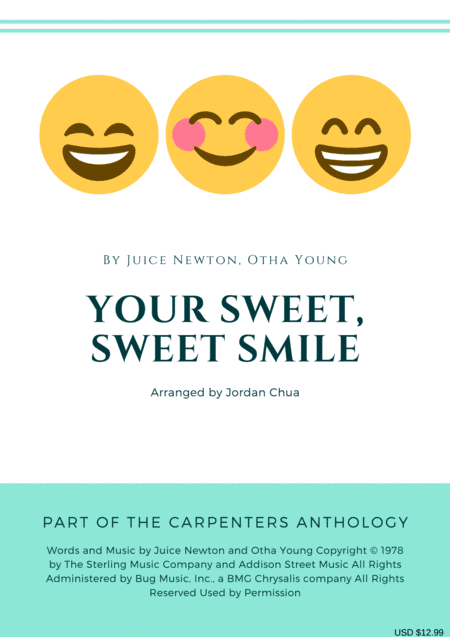 Your Sweet, Sweet Smile (arr. Jordan Chua)
