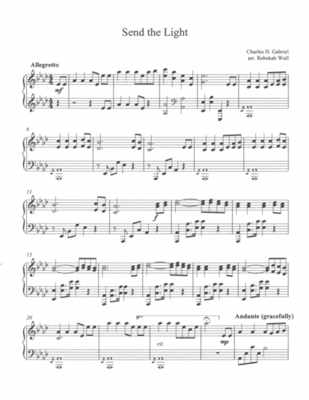 Send the Light (arr. Rebekah Wall)