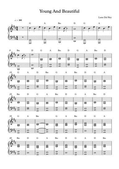 Young And Beautiful (arr. Mercy, P)