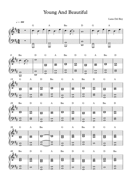 Young And Beautiful (arr. Mercy, P)
