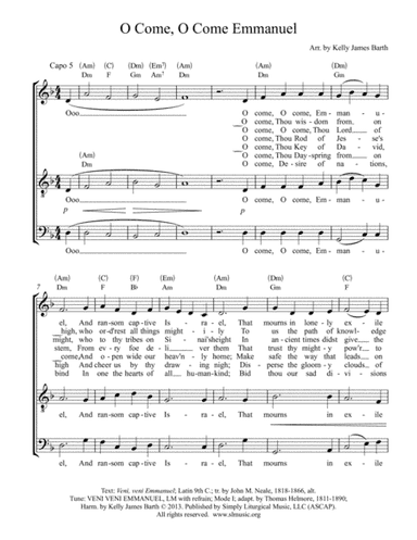 O Come, O Come, Emmanuel (Men's Choral Arrangement) (arr. Kelly James Barth)