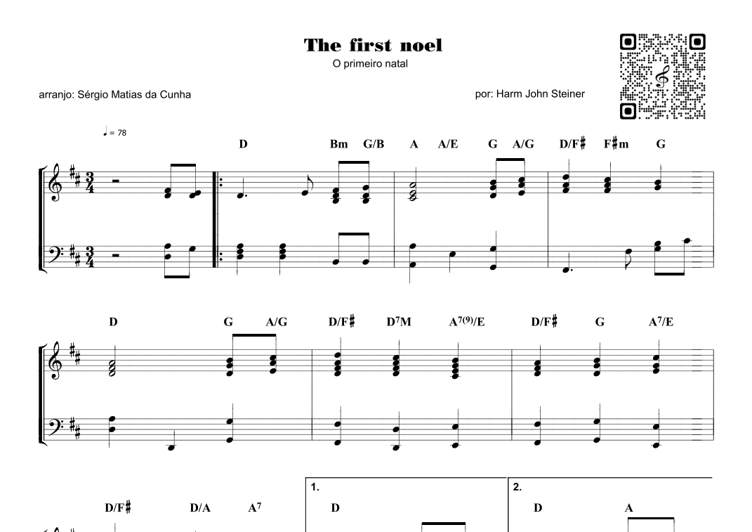 The First Noel - O primeiro natal - fase2 (arr. Sérgio Matias da Cunha)
