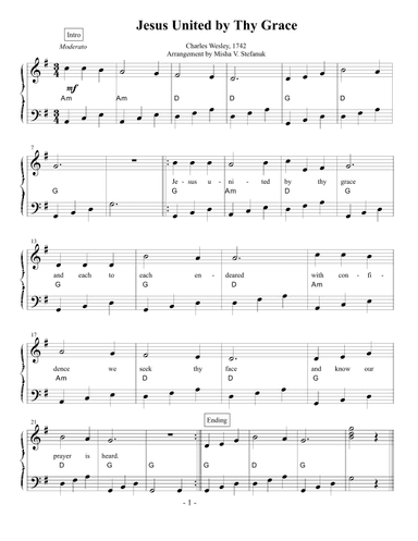 Jesus, United by Thy Grace (arr. Misha Stefanuk)