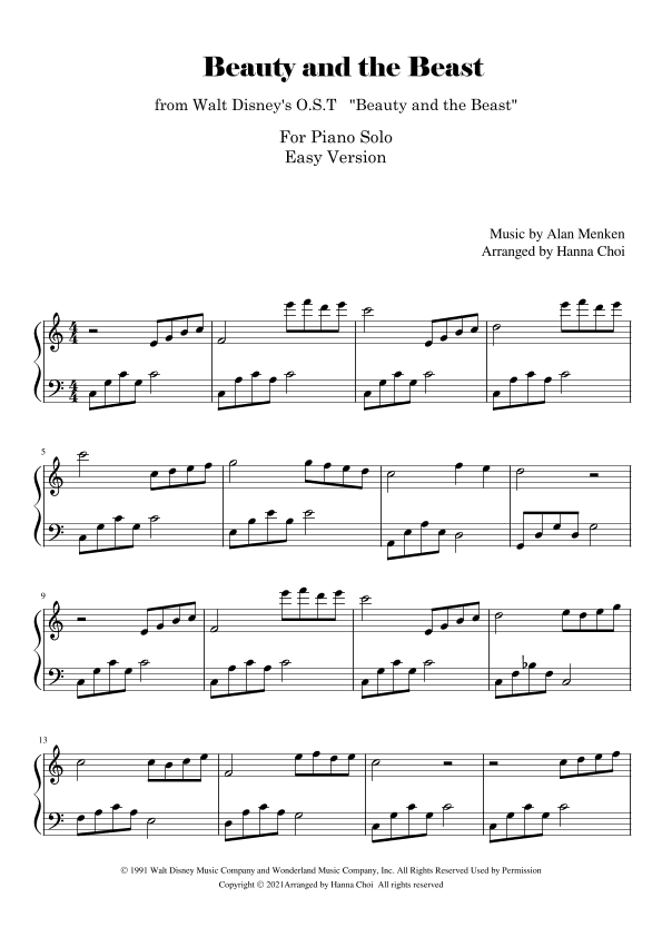 Beauty And The Beast (arr. Hanna Choi)