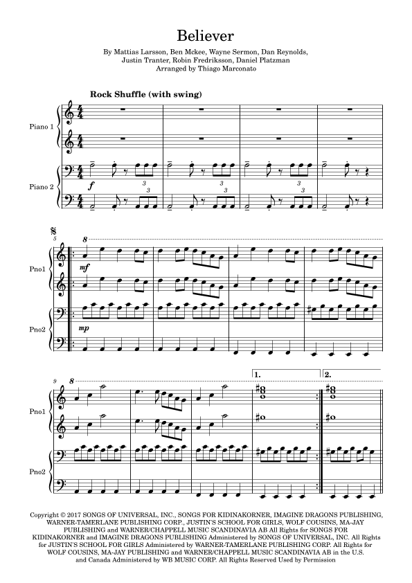 Believer (arr. Thiago Marconato)