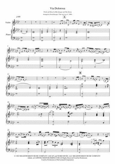 Via Dolorosa (arr. David Kocijan)