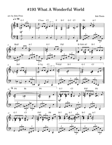 What A Wonderful World (arr. John Fries)