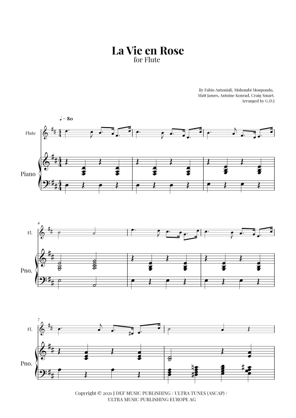 La Vie En Rose (arr. GDJ)