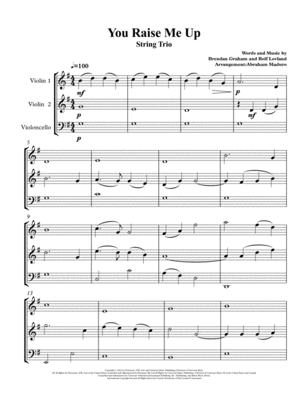 You Raise Me Up (arr. Abraham Maduro)