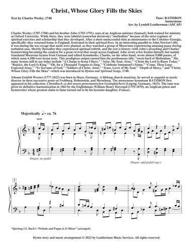 Christ, Whose Glory Fills the Skies (arr. Lyndell Leatherman)