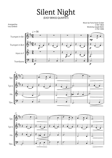 "Silent Night" (Easy Brass Quartet) (arr. Iury Cardoso)