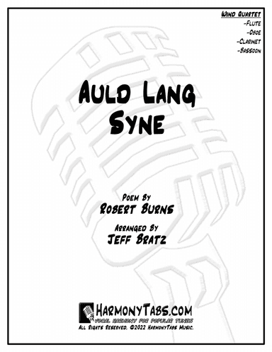 Auld Lang Syne (Wind Quartet) (arr. Jeff Bratz)