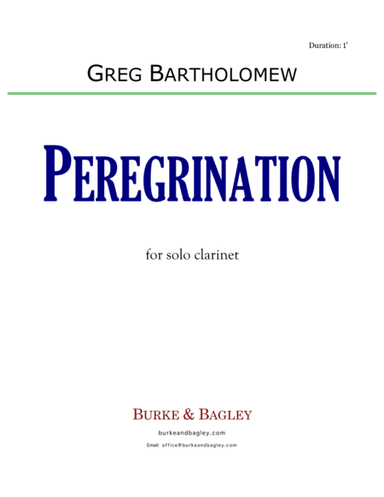 Peregrination for Solo Clarinet