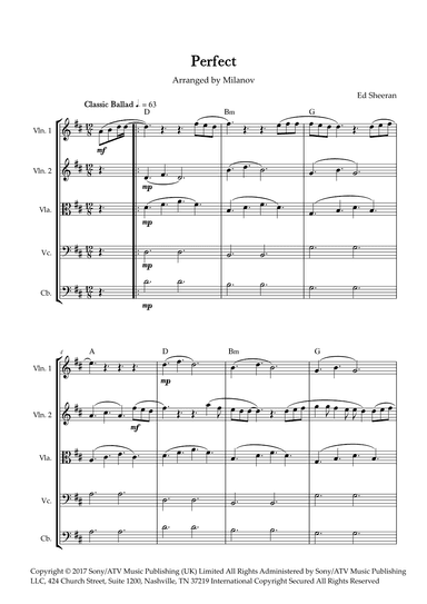 Perfect (arr. Milanov)