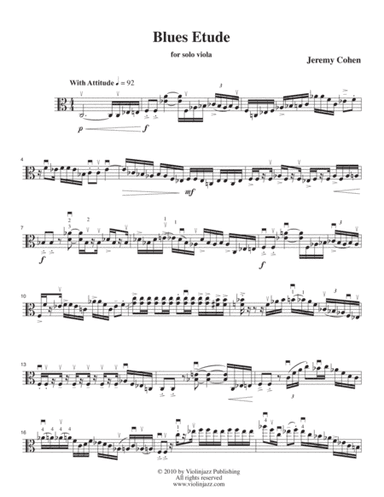 Blues Etude (solo viola)