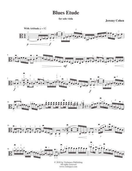 Blues Etude (solo viola)