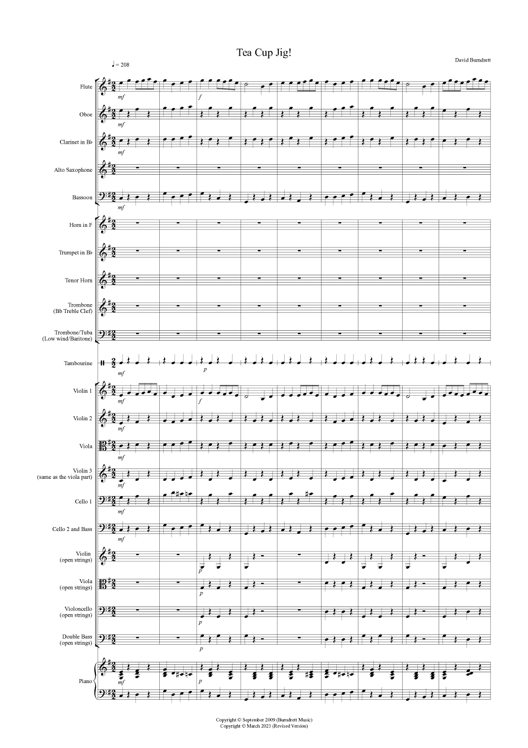 Tea Cup Jig! for School Orchestra