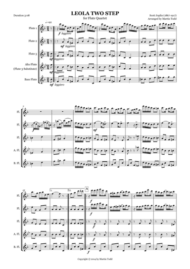 Leola Two Step for Flute Quartet (arr. Martin Todd)