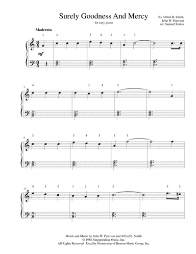 Surely Goodness And Mercy (arr. Samuel Stokes)