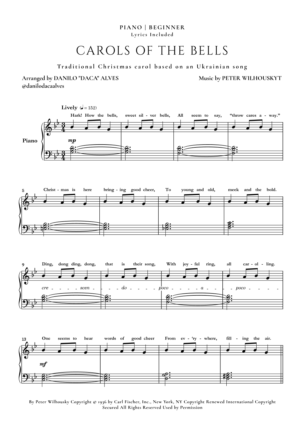 Carol Of The Bells (arr. Danilo "Daca" Alves)