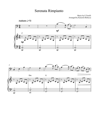 Serenata Rimpianto (Op.6 No.1) (arr. Kaiserin Rebecca)