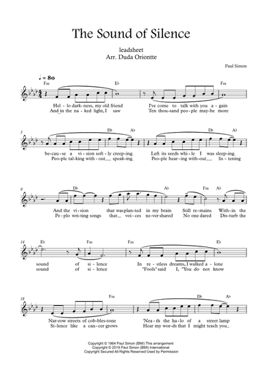 The Sound Of Silence (arr. Duda Oriontte)