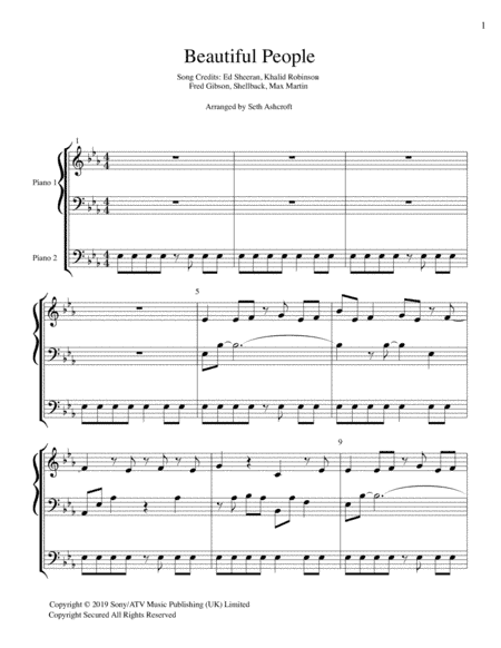 Beautiful People (arr. Ashcroft Music)