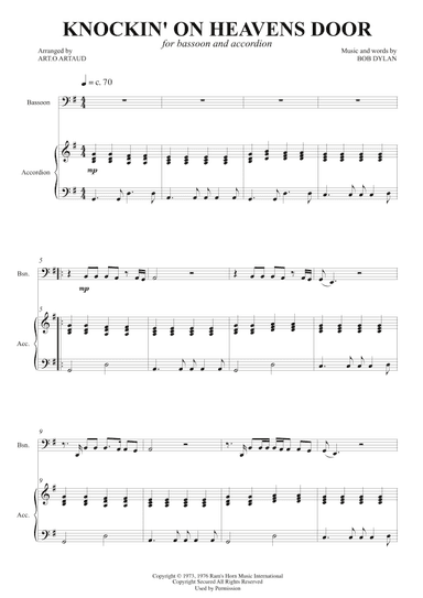 Knockin' On Heaven's Door (arr. Art.o Artaud)