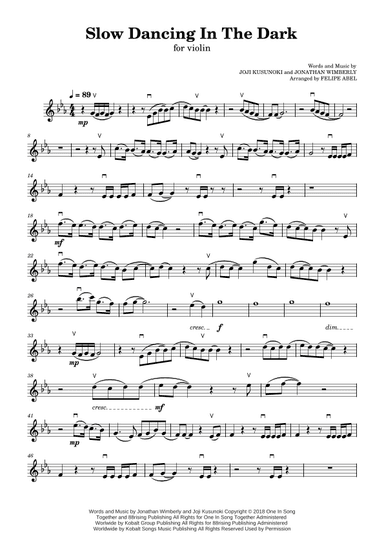 Slow Dancing In The Dark (arr. Felipe Abel)