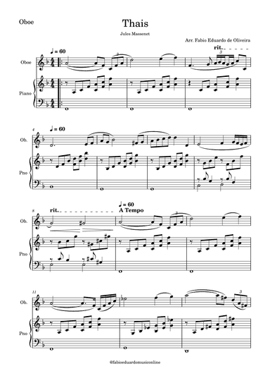 Thais (Meditation) (arr. Fabio Eduardo de Oliveira)