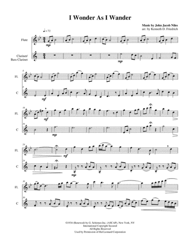 I Wonder As I Wander (arr. Kenneth D. Friedrich)