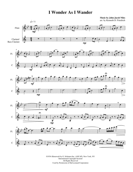 I Wonder As I Wander (arr. Kenneth D. Friedrich)