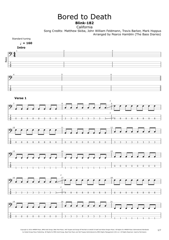 Bored To Death (arr. The Bass Diaries)